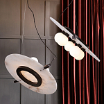 Подвесной светильник из мрамора в форме диска Marble Disc Pendant Light варинант исполнения - 3 | Loft Concept в Челябинске