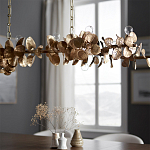Линейная люстра Brass Eucalyptus Branches Lighting Chandelier варинант исполнения - 4 | Loft Concept в Челябинске