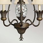 Люстра бронзового цвета с 3-мя кремовыми текстильными абажурами Hinkley варинант исполнения - 4 | Loft Concept в Челябинске