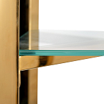 Стеллаж золото с прозрачными стеклянными полками Safekeeping варинант исполнения - 2 | Loft Concept в Челябинске