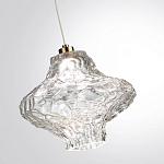 Подвесной светильник с плафоном из фактурного прозрачного стекла Light Ensemble варинант исполнения - 5 | Loft Concept в Челябинске