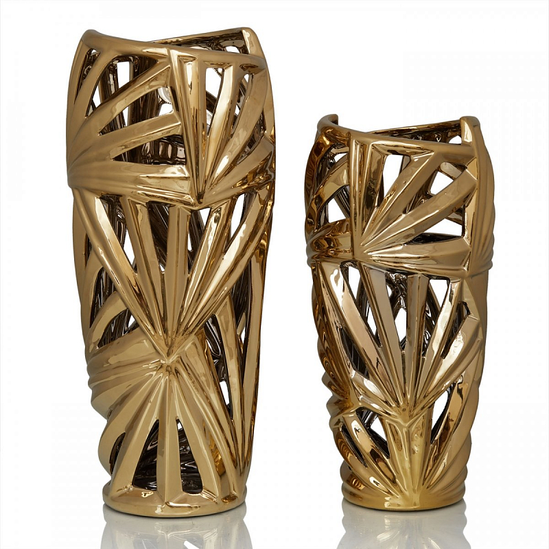 Ваза Palm Leaves Gold Золотой Ваза Palm Leaves Gold Золотой в Челябинске | Loft Concept