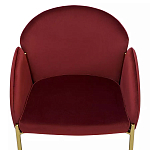 Стул бордовый на золотистых ножках Burgundy Chair варинант исполнения - 5 | Loft Concept в Челябинске