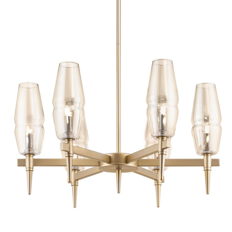 Люстра Polani Chandelier 6 Золотой Янтарь (Amber) Люстра Polani Chandelier 6 Золотой Янтарь (Amber) в Челябинске | Loft Concept