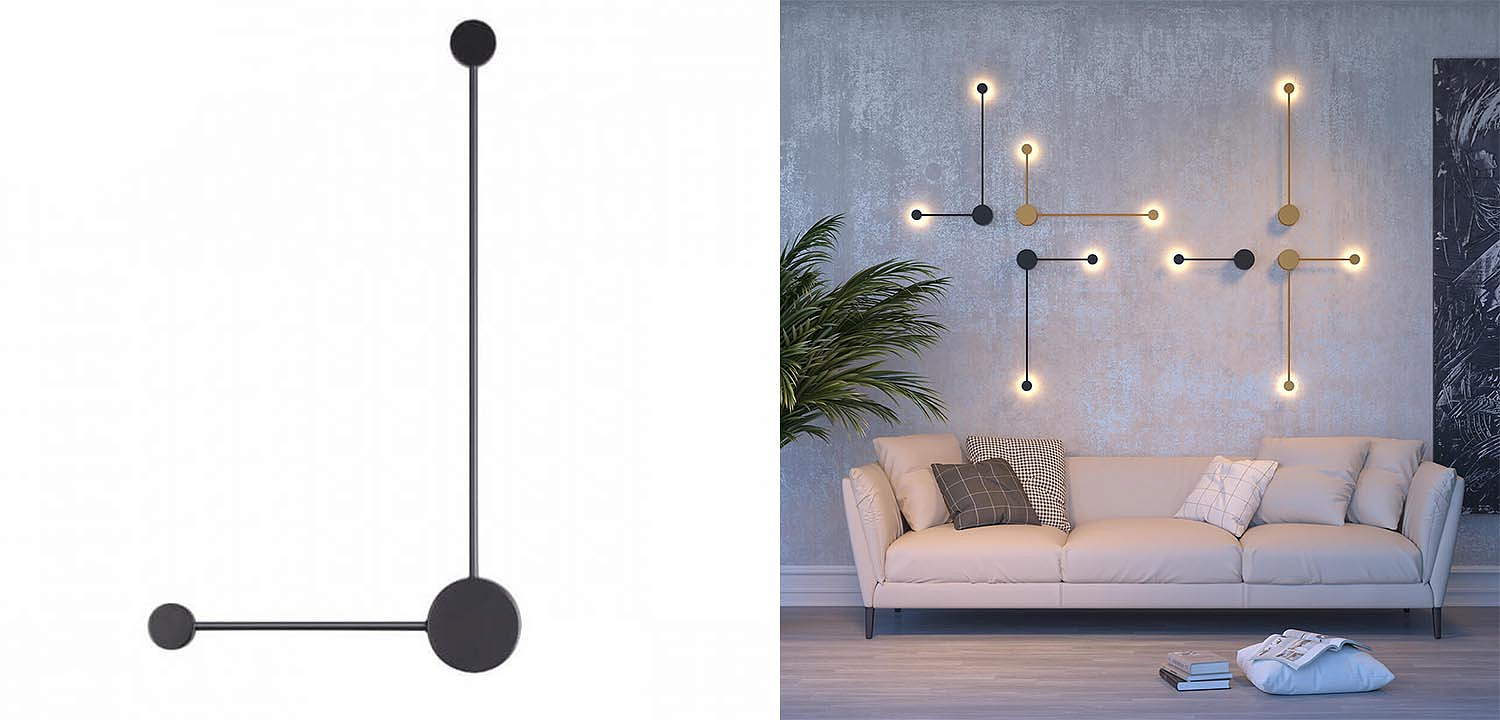Бра Pin Wall Light Black Angle Бра Pin Wall Light Black Angle - Loft-Concept в Челябинске