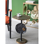 Столик приставной с абстрактным основанием и акцентом в виде золотистого диска Heavenly Space варинант исполнения - 8 | Loft Concept в Челябинске