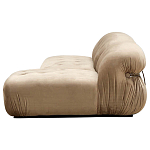 Дизайнерский угловой диван с велюровой светло-коричневой обивкой Fosse Sofa варинант исполнения - 3 | Loft Concept в Челябинске