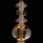 Подвесной светильник с вертикальной композицией из прозрачных и янтарных стеклянных шаров и ромбов Gabriel Scott Luna варинант исполнения - 7 | Loft Concept в Челябинске