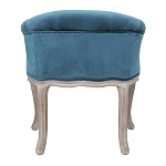 Кресло низкое в стиле прованс Louis French Armchair blue velour варинант исполнения - 2 | Loft Concept в Челябинске
