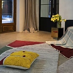 Чехол на подушку с рисунком горчичного цвета Elan Textured варинант исполнения - 2 | Loft Concept в Челябинске