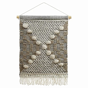 Панно из шерсти и хлопка с узором Beige Calista Orbit