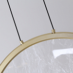 Светодиодный подвесной светильник круглой формы с металлической рамой золотого цвета Marble Glow 47 варинант исполнения - 5 | Loft Concept в Челябинске