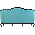 Трехместный диван из натурального бука бирюзовый с изображением птиц и цветов Turquoise Chinoiserie Garden Sofa варинант исполнения - 3 | Loft Concept в Челябинске