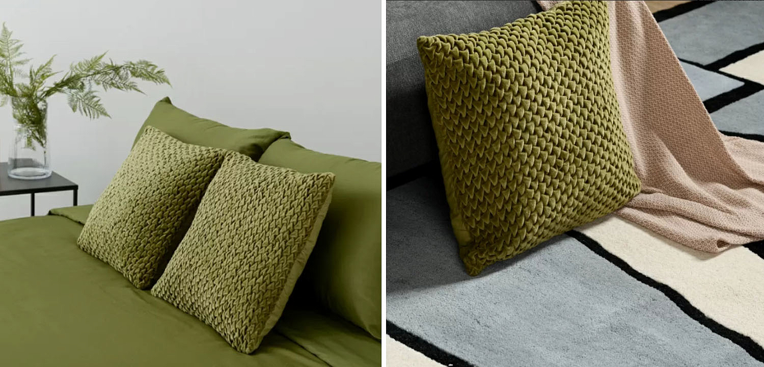 Подушка Purnama Quilting olive Подушка Purnama Quilting olive - Loft-Concept в Челябинске