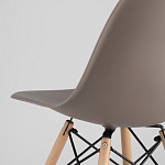 Пластиковый стул на ножках из массива бука Eames Cappuccino варинант исполнения - 6 | Loft Concept в Челябинске