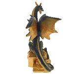 Декоративная статуэтка Дракон Green Gold Dragon Treasure Keeper Statuette варинант исполнения - 4 | Loft Concept в Челябинске