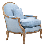Кресло Ava Classical Armchair light blue velour варинант исполнения - 1 | Loft Concept в Челябинске