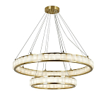 Люстра с 2-мя кольцами из натурального камня с регулируемыми плафонами Durability of Stone варинант исполнения - 1 | Loft Concept в Челябинске