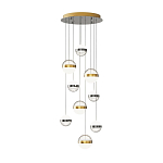 Люстра каскадная с 9-ю подвесами бронза и никель Peggy Futura lamp варинант исполнения - 2 | Loft Concept в Челябинске