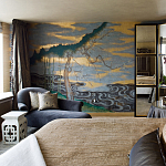 Обои ручная роспись Bamboo River Blossom Original colourway on Deep Rich Gold gilded paper with pearlescent antiquing варинант исполнения - 5 | Loft Concept в Челябинске