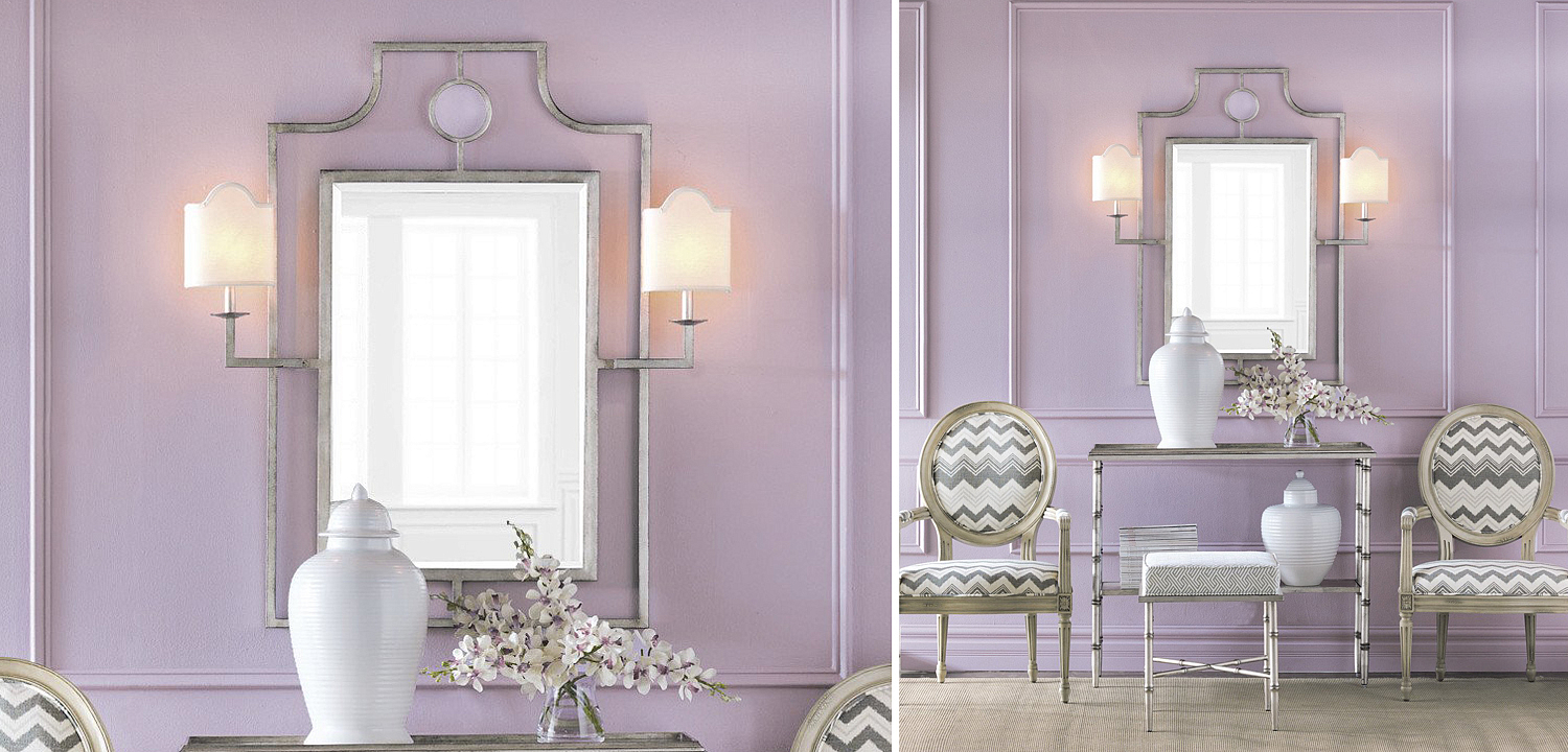 Зеркало с бра Mirror with Sconces Dairile Silver Зеркало с бра Mirror with Sconces Dairile Silver - Loft-Concept в Челябинске