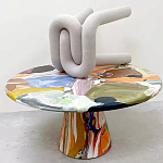Дизайнерский журнальный стол с цветным орнаментом Unyly варинант исполнения - 1 | Loft Concept в Челябинске