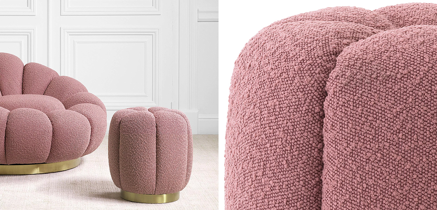 Пуф Eichholtz Stool Orchanic Boucle Rose Пуф Eichholtz Stool Orchanic Boucle Rose - Loft-Concept в Челябинске