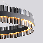 Люстра кольцевая чёрного цвета с вертикальными стеклянными элементами Ring Horizontal варинант исполнения - 1 | Loft Concept в Челябинске