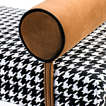 Банкетка Banquette PIED DE POULE Orange с принтом гусиная лапка Оранжевые валики варинант исполнения - 2 | Loft Concept в Челябинске