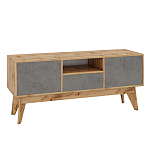 ТВ-тумба с фасадом цвета серый бетон Grace of Furniture  варинант исполнения - 2 | Loft Concept в Челябинске