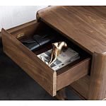 Прикроватный деревянный столик с 2-мя ящиками Moon Walnut Furniture варинант исполнения - 10 | Loft Concept в Челябинске