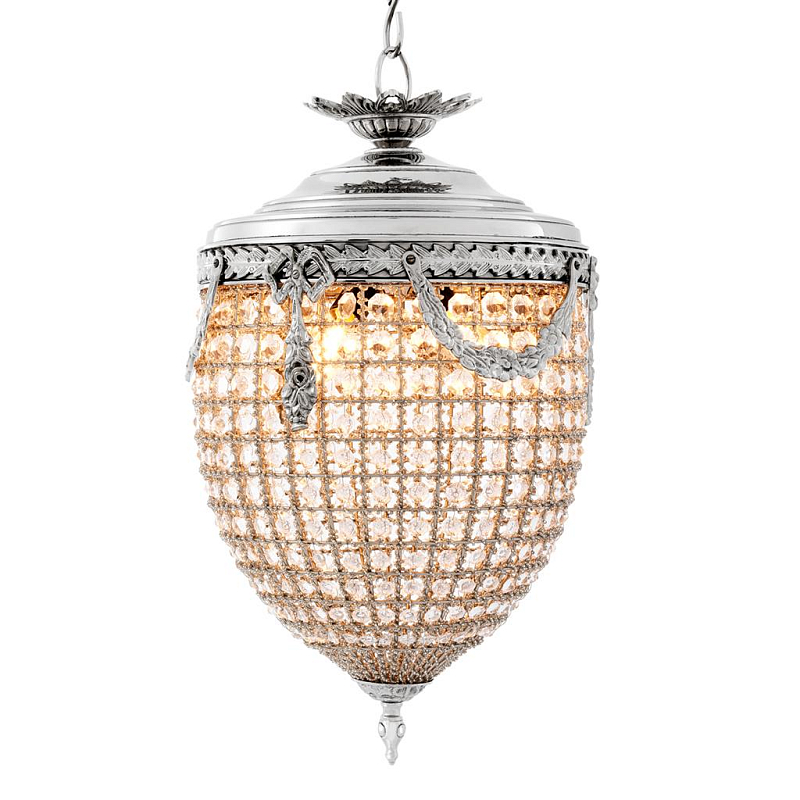 Люстра Chandelier Emperor S Nickel Прозрачное Стекло Никель в Челябинске | Loft Concept 