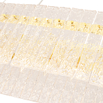 Люстра подвесная овальная с рельефными стеклянными панелями и золотым металлическим каркасом Textured Glass Chandelier варинант исполнения - 4 | Loft Concept в Челябинске