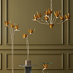 Люстра с плафонами в виде цветов Golden Bird of Paradise варинант исполнения - 5 | Loft Concept в Челябинске