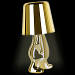 Настольная лампа фигурная золотого цвета с гладким абажуром Высота 19 см Sophia варинант исполнения - 5 | Loft Concept в Челябинске