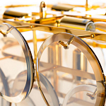 Люстра с круглыми стеклянными подвесками Cardiel Amber Glass Chandelier варинант исполнения - 5 | Loft Concept в Челябинске