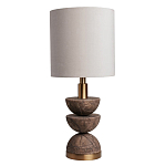 Настольная лампа с белым цилиндрическим абажуром на фигурном основании из полусфер Bewitchment варинант исполнения - 2 | Loft Concept в Челябинске