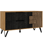 ТВ-тумба с  2-мя ящиками и закрытыми полками Stone Effect варинант исполнения - 2 | Loft Concept в Челябинске