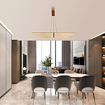 Люстра в виде распахнутых крыльев из тонких металлических планок Flight of Freedom варинант исполнения - 6 | Loft Concept в Челябинске