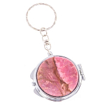 Зеркало брелок складное двухстороннее из натурального камня Родонит Stone Mirrors варинант исполнения - 5 | Loft Concept в Челябинске