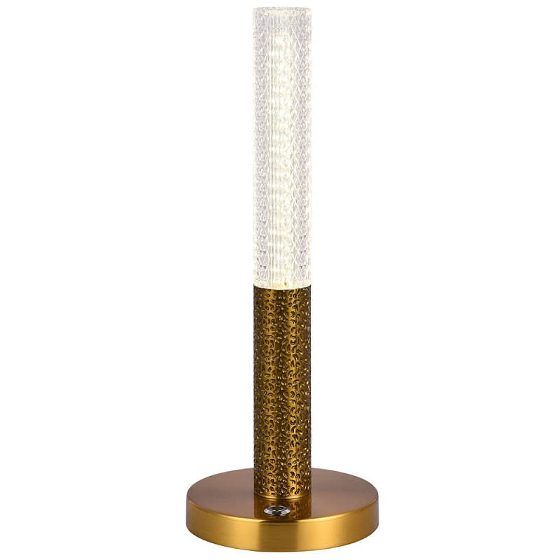 Настольная лампа латунь Dew Drops Tube Brass One Table Lamp Прозрачный Латунь Настольная лампа латунь Dew Drops Tube Brass One Table Lamp Прозрачный Латунь в Челябинске | Loft Concept