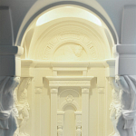 Встраиваемый в стену гипсовый светильник под покраску с колоннами и арками в античном стиле Antiquity Athena варинант исполнения - 11 | Loft Concept в Челябинске