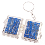 Зеркало брелок складное двухстороннее из натурального камня Лазурит Stone Mirrors варинант исполнения - 2 | Loft Concept в Челябинске