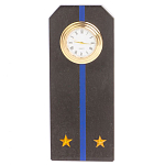 Часы погон подарочные настольные Авиация ВМФ из натурального камня Змеевик Military Clock варинант исполнения - 1 | Loft Concept в Челябинске