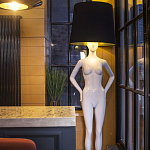Лампа MANNEQUIN LAMP с абажуром созерцание силуэта варинант исполнения - 3 | Loft Concept в Челябинске