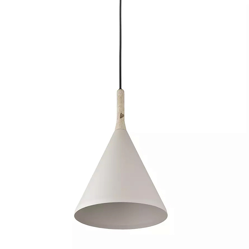 Подвесной светильник с плафоном в форме конуса Opaque Lamp Бежевый Подвесной светильник с плафоном в форме конуса Opaque Lamp Бежевый в Челябинске | Loft Concept