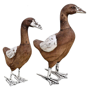 Винтажные Гуси из массива манго