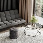 Пуф Three Gray в ткани букле серого цвета варинант исполнения - 4 | Loft Concept в Челябинске