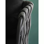 Стул мягкий с декором в виде плетеных лент на спинке и подлокотниках Semicircular Chair Decorated with Ribbons варинант исполнения - 7 | Loft Concept в Челябинске