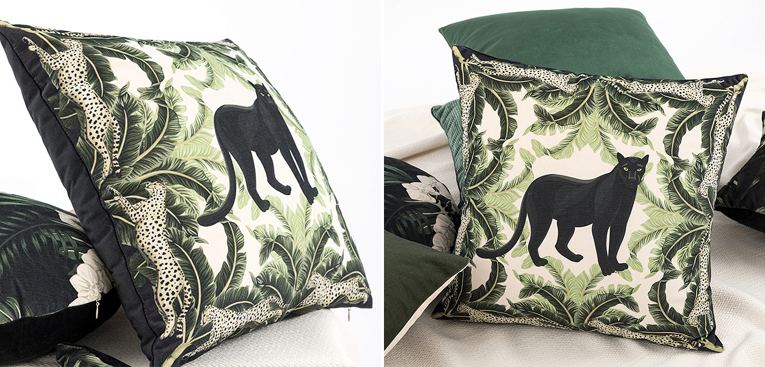 Декоративная подушка Черная Пантера Black Panther Cushion Декоративная подушка Черная Пантера Black Panther Cushion - Loft-Concept в Челябинске